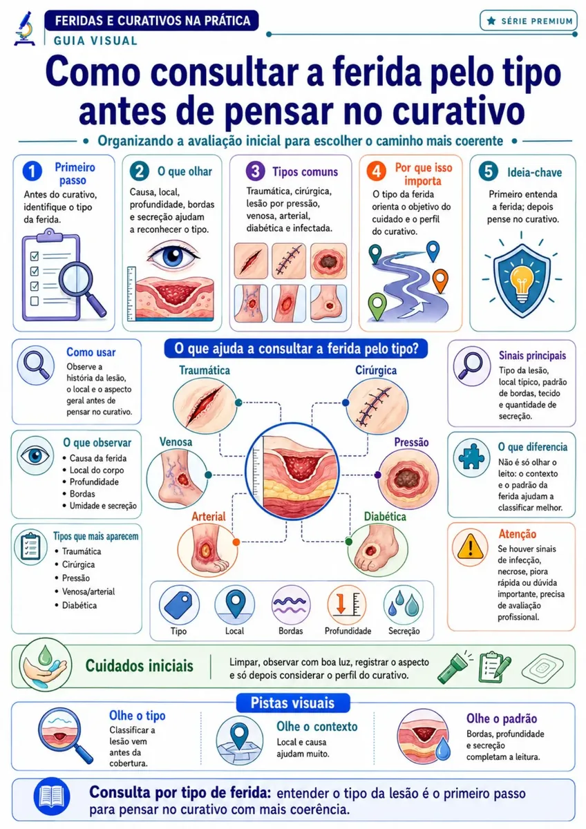 Demonstração do Guia Visual de Feridas e Curativos 1